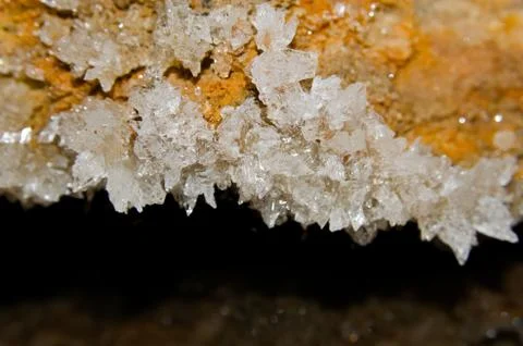 Druze of crystals in the cave Stock Photos