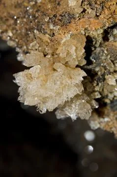 Druze of crystals in the cave Stock Photos