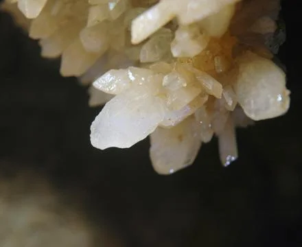 Druze of crystals in the cave Stock Photos