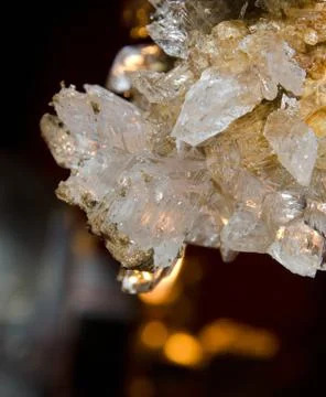 Druze of crystals in the cave Stock Photos