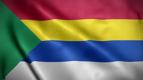 Druze flag background realistic waving in the wind, 4K video Loop Stock Footage 279536341