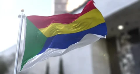 Druze-flag-waving-seamless-loop-4k-60fps Stock Footage 331573904