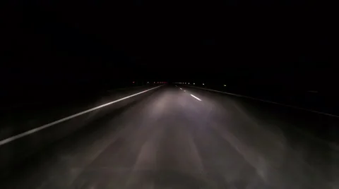 Drving on freeway night loopable 4k 動画素材 49361006