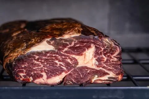 Dry aged rib of beef. Stock Photos
