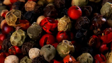 Dry allspice different pepper Vídeos de archivo 22841680