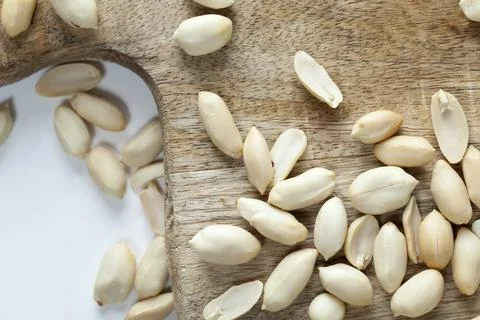 Dry and roasted peanuts do not require further processing Stock Photos