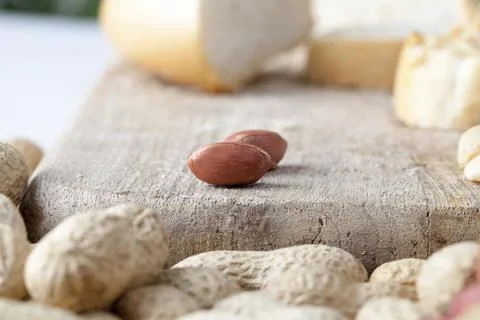 Dry and roasted peanuts do not require further processing Stock Photos