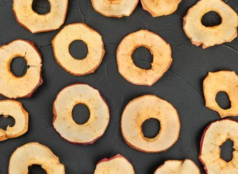 Dry Apple chips Stock Photos