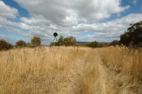 Dry autumn meadow Stock Photos