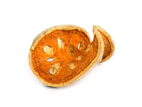 Dry bael fruit. Stock Photos