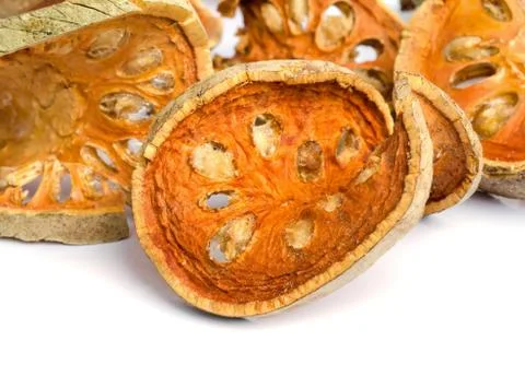 Dry bael fruit. Stock Photos