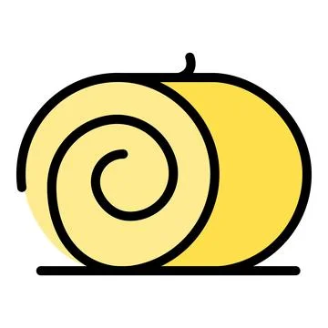 Dry bale icon vector flat Illustrazione stock