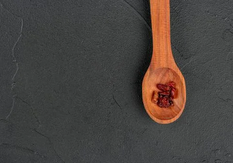 Dry barberry in spoon Stock Photos