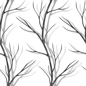 Dry branch. Seamless pattern 3 Stock Illustration