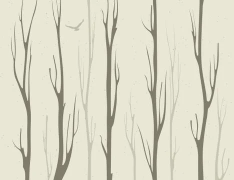 Dry branches of bamboo trees Stock Illustration