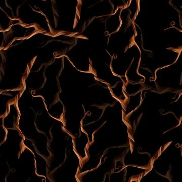 Dry branches seamless pattern. Decorative background. Stock Illustration