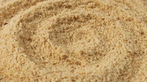 Dry bread crumbs texture circle rotation close up Stock Footage 278398208