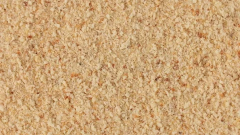 Dry bread crumbs texture circle rotation close up Stock Footage 278398210