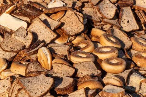 Dry Bread Waste Stock Photos