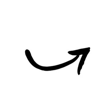 Dry brush arrow icon. Vector illustration. Illustrazione stock