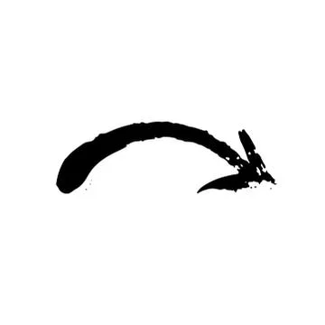 Dry brush arrow icon. Vector illustration. Illustrazione stock