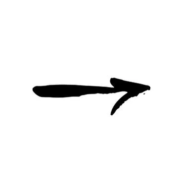Dry brush arrow icon. Vector illustration. Stock Illustration