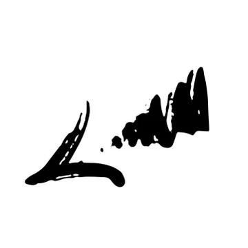 Dry brush arrow icon. Vector illustration. Stock Illustration