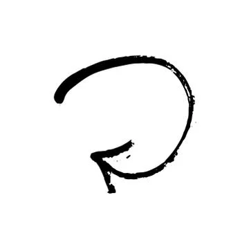 Dry brush arrow icon. Vector illustration. Stock Illustration