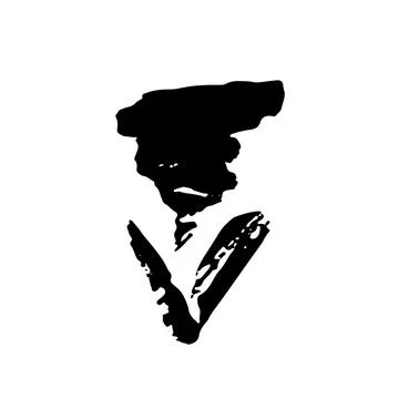 Dry brush arrow icon. Vector illustration. Stock Illustration