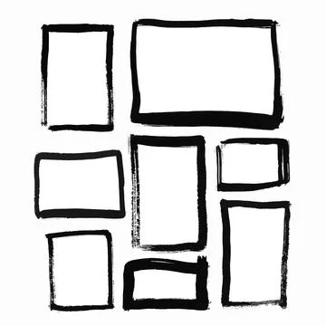 Dry brush frames イラスト素材