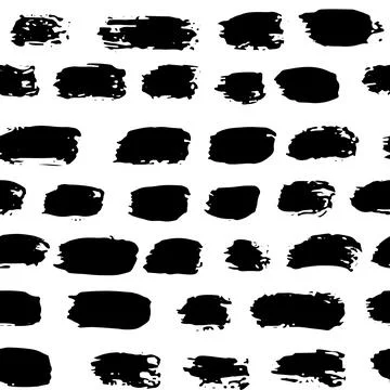 Dry Brush Lines Seamless Vector Pattern Imitating Brick Wall イラスト素材