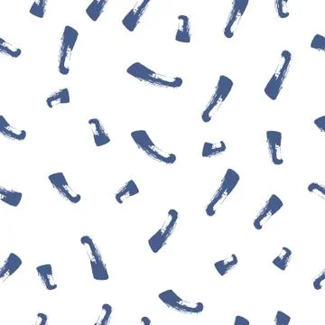 Dry brush lines vector seamless pattern. Background with abstract elements. Stock Illustration