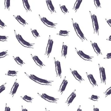 Dry brush lines vector seamless pattern. Background with abstract elements. Stock Illustration