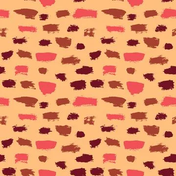 Dry Brush Seamless Vector Brick Wall Imitation Pattern Stock Illustration