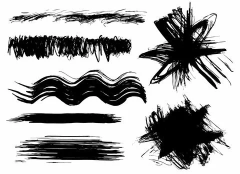 Dry brush smears Stock Illustration