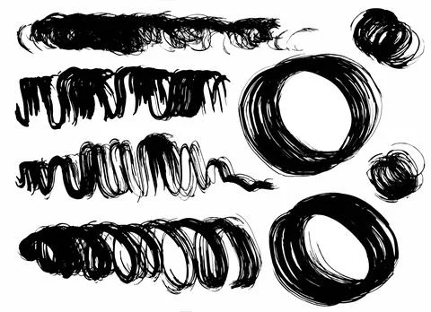 Dry brush smears Stock Illustration