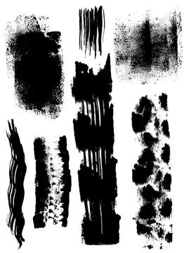 Dry brush smears Stock Illustration