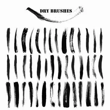Dry brush smears Stock Illustration