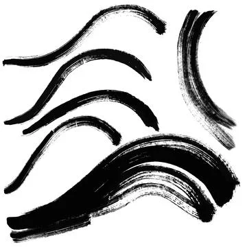 Dry brush smears Stock Illustration