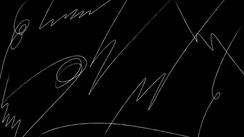Dry brush strokes on black background, grunge texture background animation. Video stock 269833565