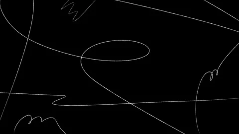 Dry brush strokes on black background, grunge texture background animation. Video stock 269833570