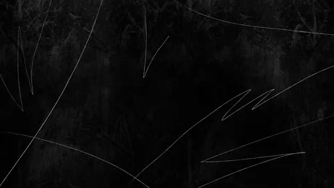 Dry brush strokes on black background, grunge texture background animation. Video stock 269833914
