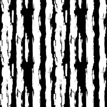 Dry Brush Strokes Seamless Pattern. Hand Drawn Artwork Abstract Vector Stock Illustration