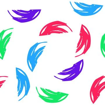 Dry brushes seamless pattern. Minimalistic creative trend abstract. Cheerful Stock Illustration