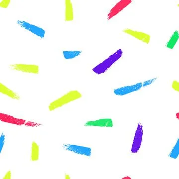 Dry brushes seamless pattern. Minimalistic creative trend abstract. Cheerful Stock Illustration