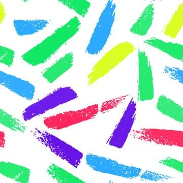 Dry brushes seamless pattern. Minimalistic creative trend abstract. Cheerful Stock Illustration
