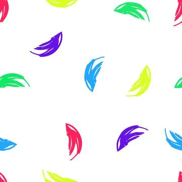 Dry brushes seamless pattern. Minimalistic creative trend abstract. Cheerful Stock Illustration