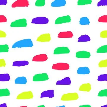 Dry brushes seamless pattern. Minimalistic creative trend abstract. Cheerful Stock Illustration