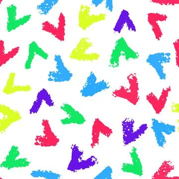 Dry brushes seamless pattern. Minimalistic creative trend abstract. Cheerful Stock Illustration