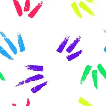 Dry brushes seamless pattern. Minimalistic creative trend abstract. Cheerful Stock Illustration